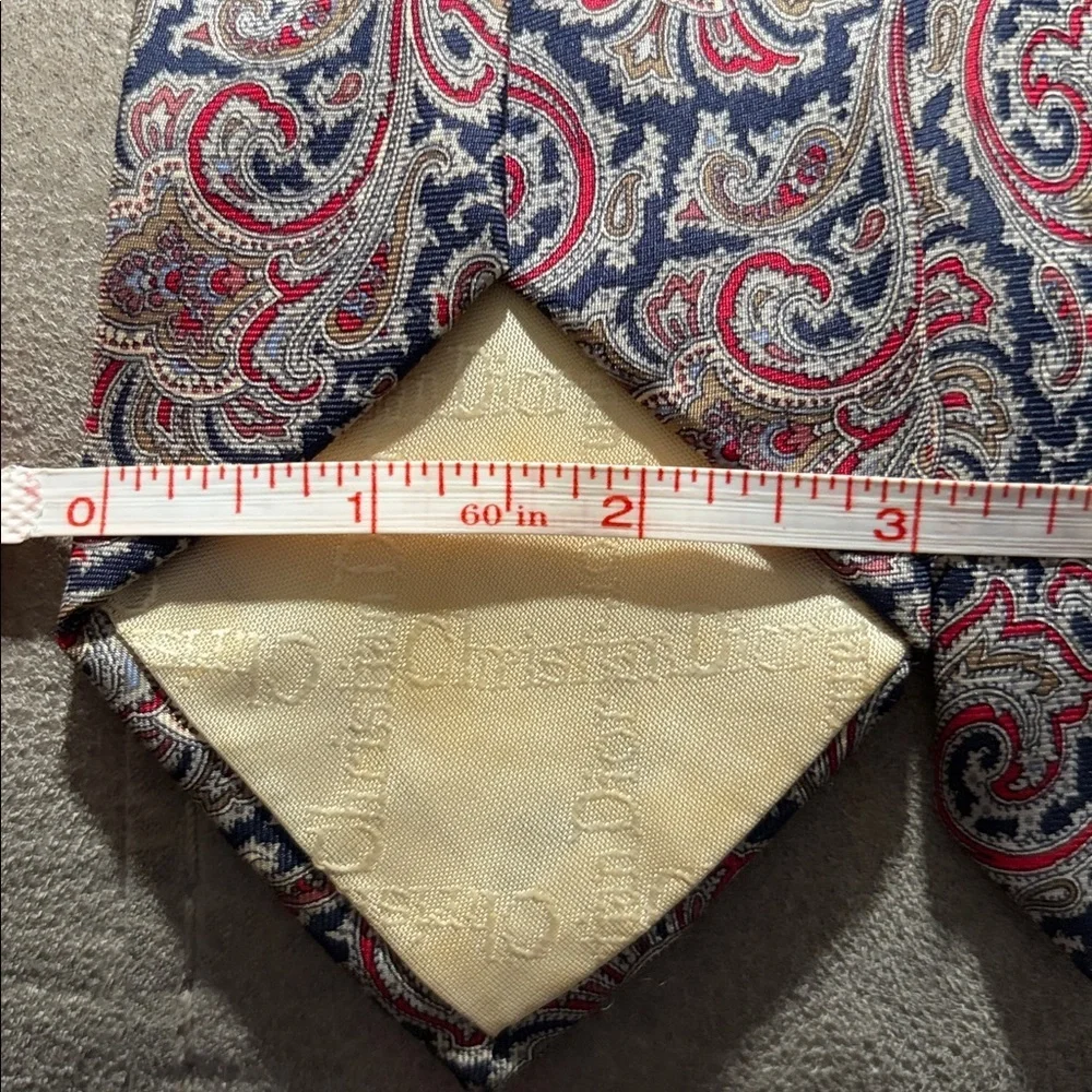Vtg Christian Dior Paisley Silk‎ Tie All Silk Made In USA Fabric Woven In ITALY